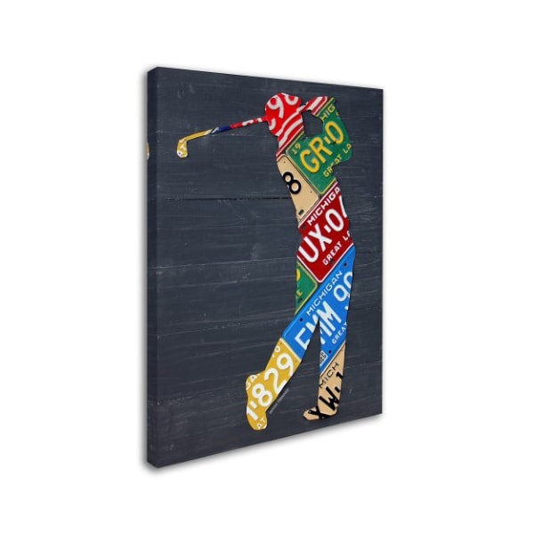 Design Turnpike 'Golfer License Plate Art' Canvas Art,14x19